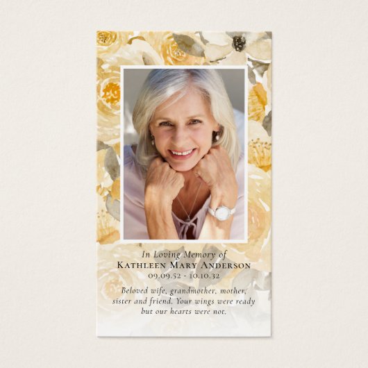 フローラ記念撮影祈りの言葉カード (正面)