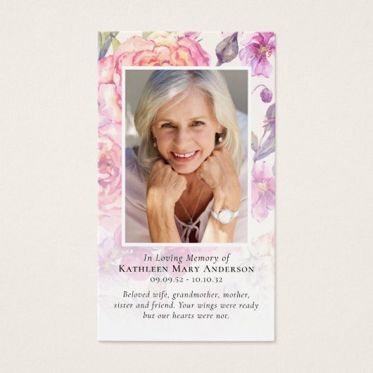 フローラ記念撮影祈りの言葉カード (正面)