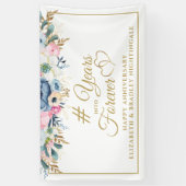 フローラ記念日金ゴールドハートが何年も先を行く 横断幕 (縦)