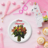 フローラ記念日 ペーパープレート (パーティー)