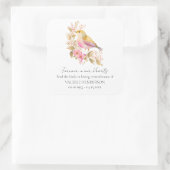 フローラ記念鳥の種の好意ステッカー スクエアシール (バッグ)