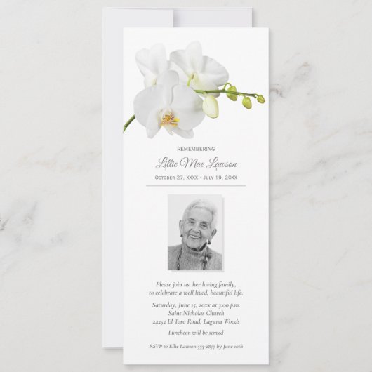 フローラ記憶お祝い写真招待状 招待状 (正面)