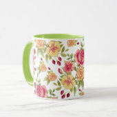 フローラ設計のグリーンコンボマグカップ マグカップ (正面左)