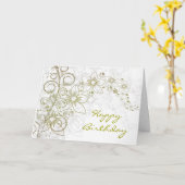 フローラ設計カスタムのグリーティングカード カード (黄色い花)