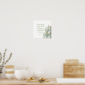 フローラ詩篇107:1 ポスター (キッチン)