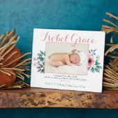 フローラ誕生の発表（聖書聖句） フォトプラーク (側面)