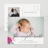 フローラ誕生カード発表葉書 案内ポストカード (正面/裏面)