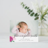 フローラ誕生カード発表葉書 案内ポストカード (スタンド正面)