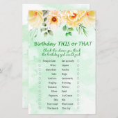 フローラ誕生日このゲーム (正面/裏面)