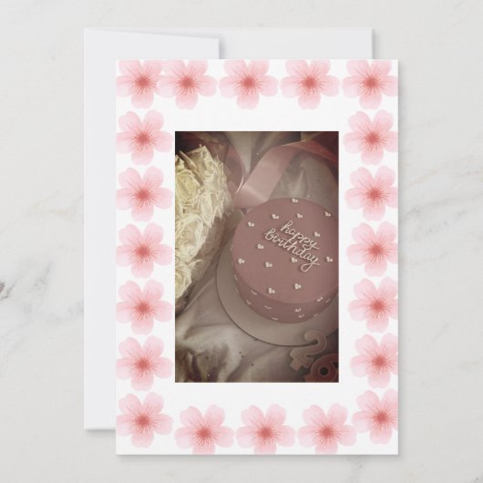 フローラ誕生日の招待 招待状 (裏面)