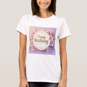 フローラ誕生日の豪華エレガントな贅沢 Tシャツ