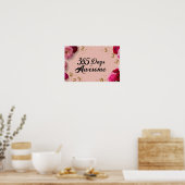 フローラ誕生日カウントダウンピンクのポスター ポスター (キッチン)