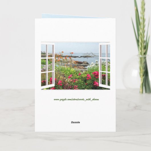 フローラ誕生日カード写真あなたの完璧な日 カード (裏面)