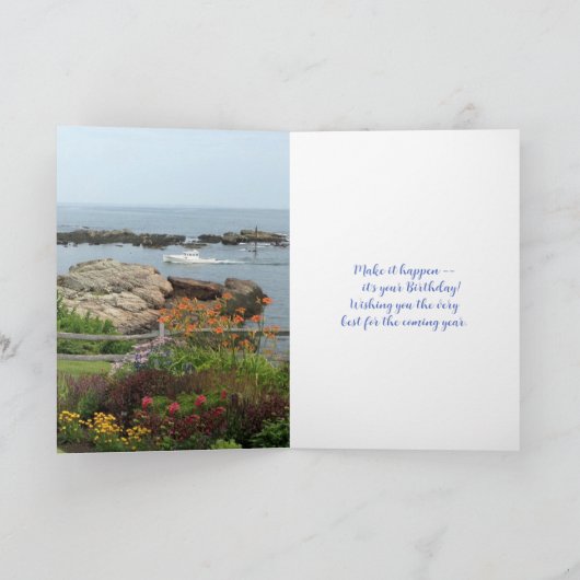 フローラ誕生日カード写真あなたの完璧な日 カード (内部)