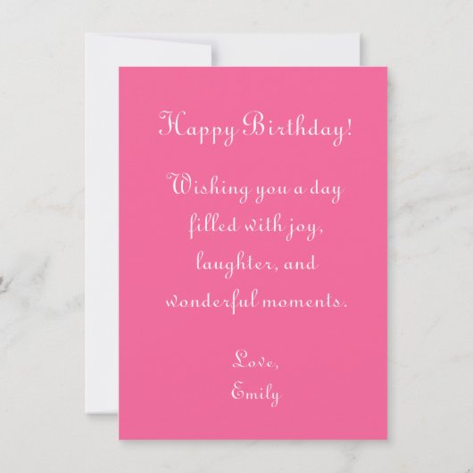 フローラ誕生日カード (裏面)