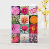 フローラ誕生日カード カード (黄色い花)