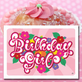 フローラ誕生日ガール空白のカード カード