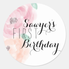 フローラ誕生日シール ラウンドシール