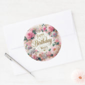 フローラ誕生日シール ラウンドシール (封筒)