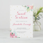 フローラ誕生日パーティーの招待 招待状 (スタンド正面)