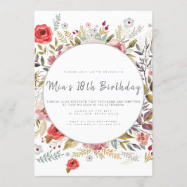 フローラ誕生日パーティーへの招待 招待状