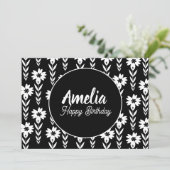 フローラ誕生日パーティー白黒の色 シーズンカード (スタンド正面)