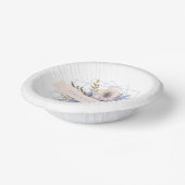 フローラ誕生日ピーチバイオレットファイブペタルワイルドバラ ペーパーボウル (傾斜あり)