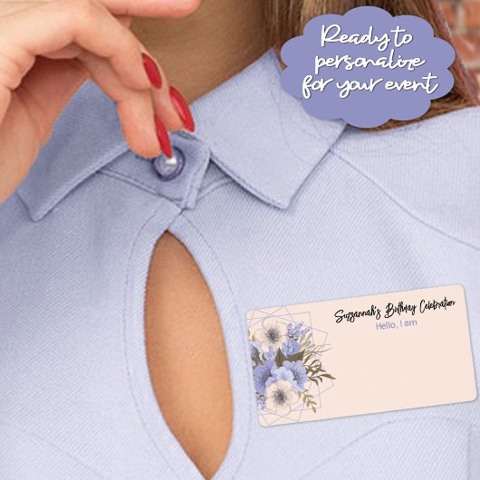 フローラ誕生日ピーチバイオレットファイブペタルワイルドバラ ラベル