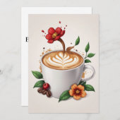 フローラ誕生日ブランチの招待 招待状 (正面/裏面)