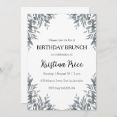 フローラ誕生日ブランチの招待 招待状 (正面/裏面)