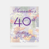 フローラ誕生日ブランチアクリルテーブル記号 アクリルサイン (正面)