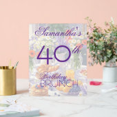 フローラ誕生日ブランチアクリルテーブル記号 アクリルサイン (ウェディング)