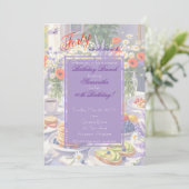 フローラ誕生日ブランチ招待状 招待状 (スタンド正面)