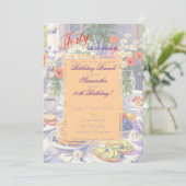 フローラ誕生日ブランチ招待状 招待状 (スタンド正面)