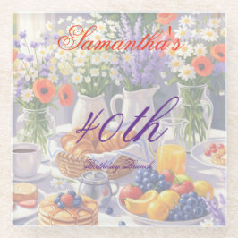 フローラ誕生日ブランチ ガラスコースター