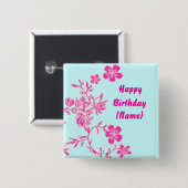 フローラ誕生日ボタン 缶バッジ (正面&裏面)