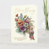 フローラ誕生日宗教聖なる書物、 経典イエス サンキューカード (正面)