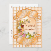 フローラ誕生日招待状のお知らせ 招待状 (正面/裏面)