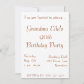 フローラ誕生日招待状のお知らせ 招待状 (裏面)