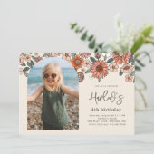 フローラ誕生日招待状 |ビーチ誕生日 招待状 (スタンド正面)