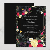 フローラ誕生日招待状 招待状 (正面/裏面)