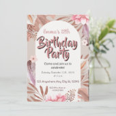 フローラ誕生日招待状 招待状 (スタンド正面)
