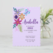 フローラ誕生日招待状 招待状 (スタンド正面)