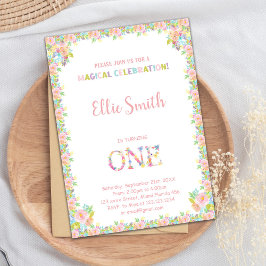 フローラ誕生日招待状 招待状