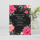 フローラ誕生日招待状 招待状 (スタンド正面)