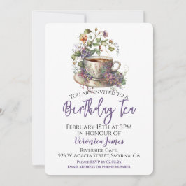 フローラ誕生日茶パーティー 招待状