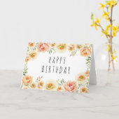 フローラ誕生日 カード (黄色い花)