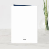 フローラ誕生日 箔グリーティングカード (裏面)