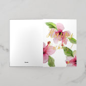 フローラ誕生日 箔シーズンカード (外側レイダウン)