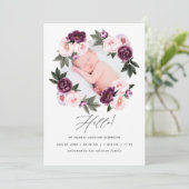 フローラ誕生発表写真カード 案内状 (スタンド正面)